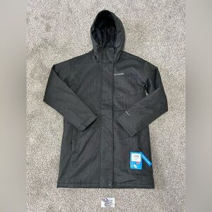New Columbia Portland Point Parka Black Waterproof Omni-Heat Rain Jacket Coat XS